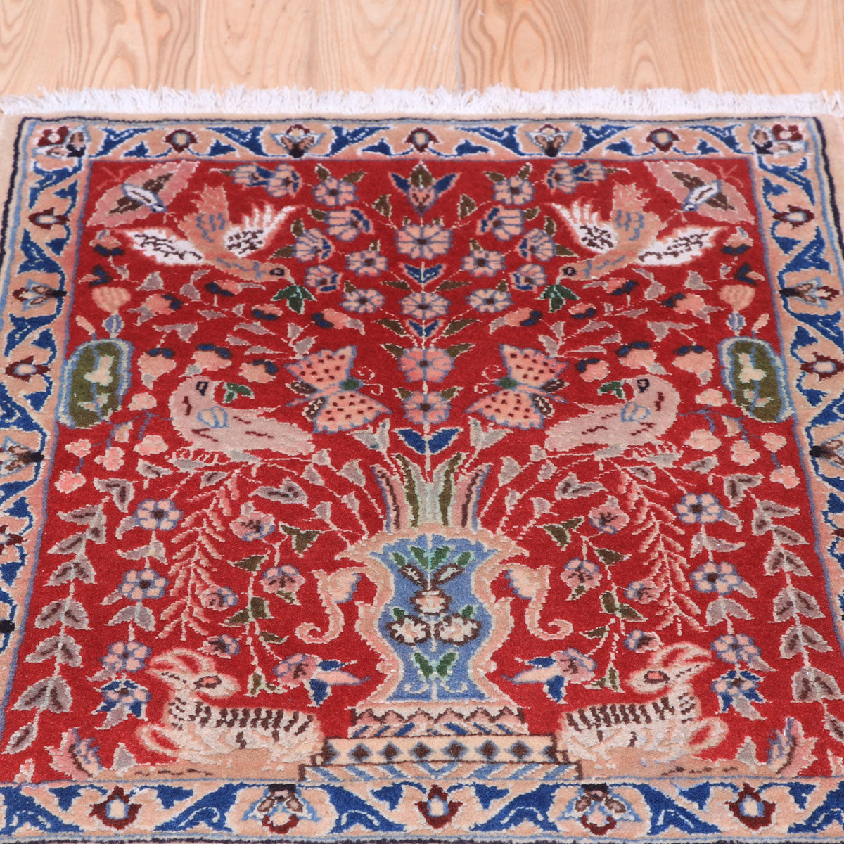 ペルシャ絨毯(イラン産)ナイン 56×47cm(FS-70042)