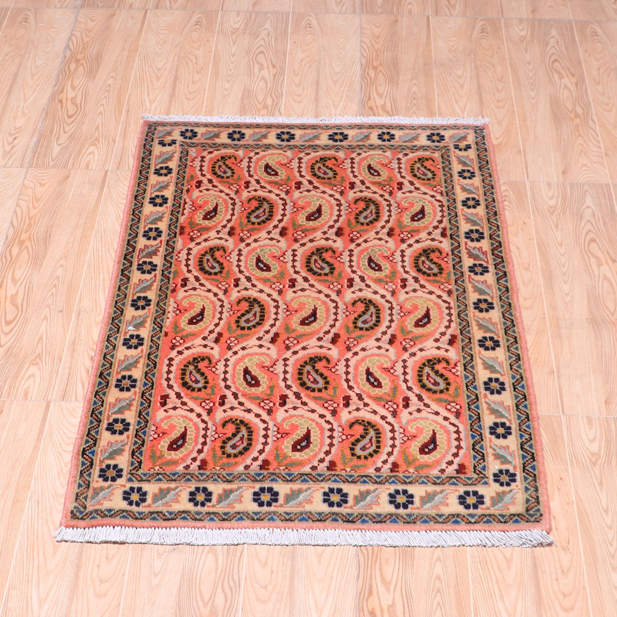 ペルシャ絨毯(イラン産)イスファハンアンティーク 100×65cm(FS-70043)