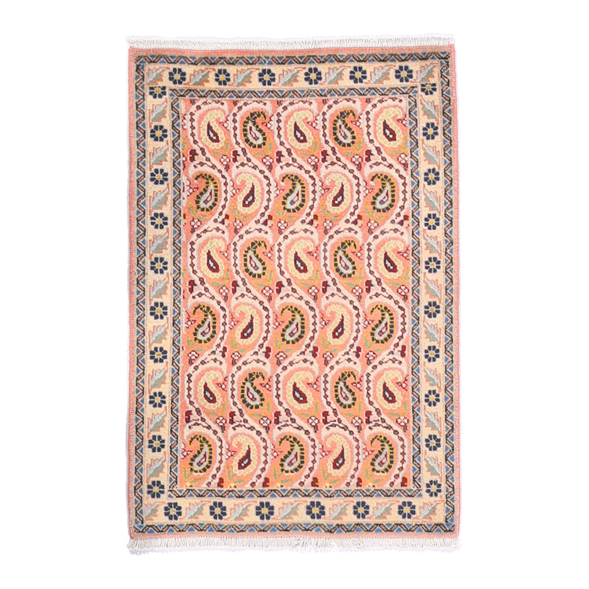 ペルシャ絨毯(イラン産)イスファハンアンティーク 100×66cm(FS-70044)