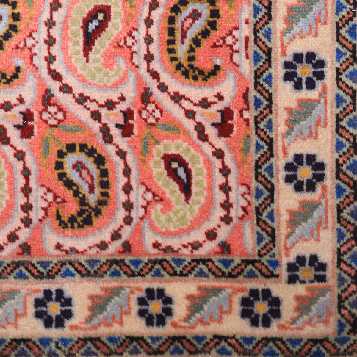 ペルシャ絨毯(イラン産)イスファハンアンティーク 100×66cm(FS-70044)