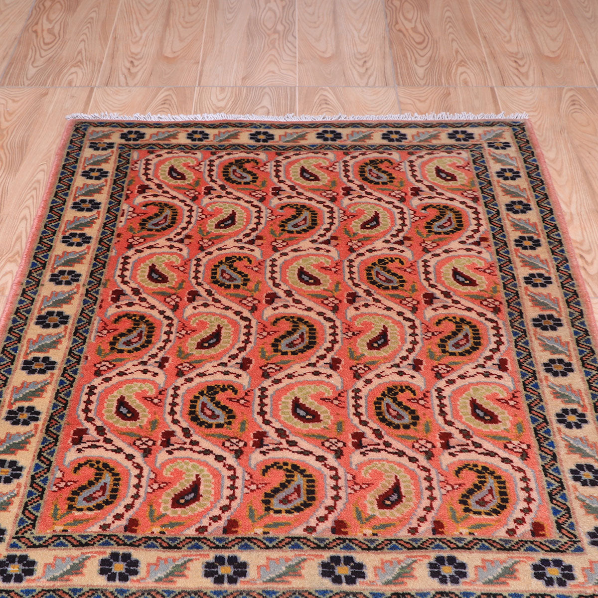 ペルシャ絨毯(イラン産)イスファハンアンティーク 100×66cm(FS-70044)