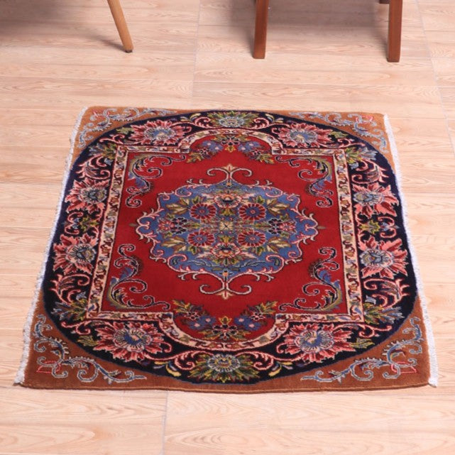 ペルシャ絨毯(イラン産)カーシャーン 91×69cm(FS-70045)