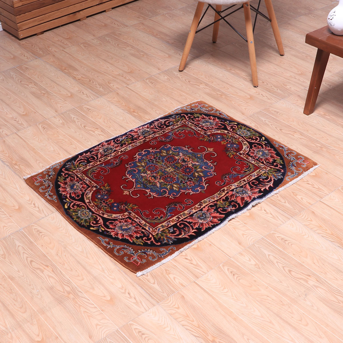 ペルシャ絨毯(イラン産)カーシャーン 91×69cm(FS-70045)