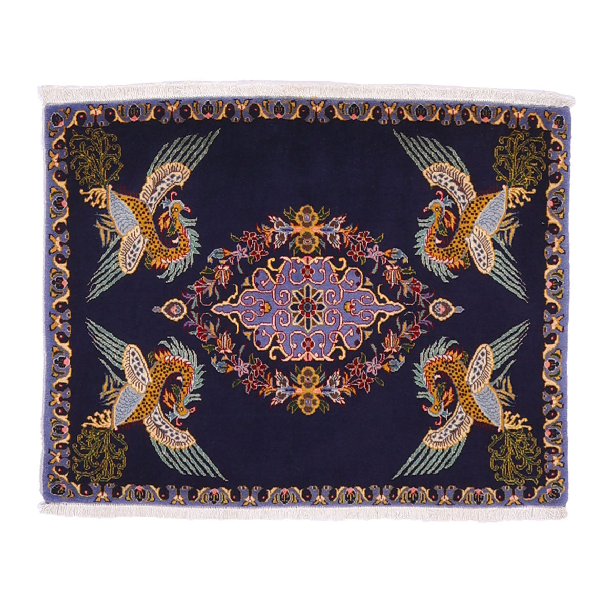 ペルシャ絨毯(イラン産)カーシャーン 94×73cm(FS-70048)