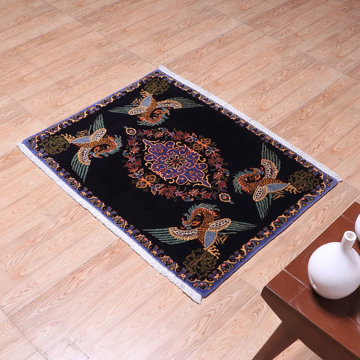 ペルシャ絨毯(イラン産)カーシャーン 94×73cm(FS-70048)