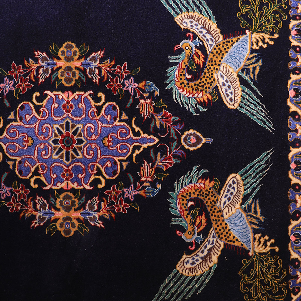 ペルシャ絨毯(イラン産)カーシャーン 94×73cm(FS-70048)