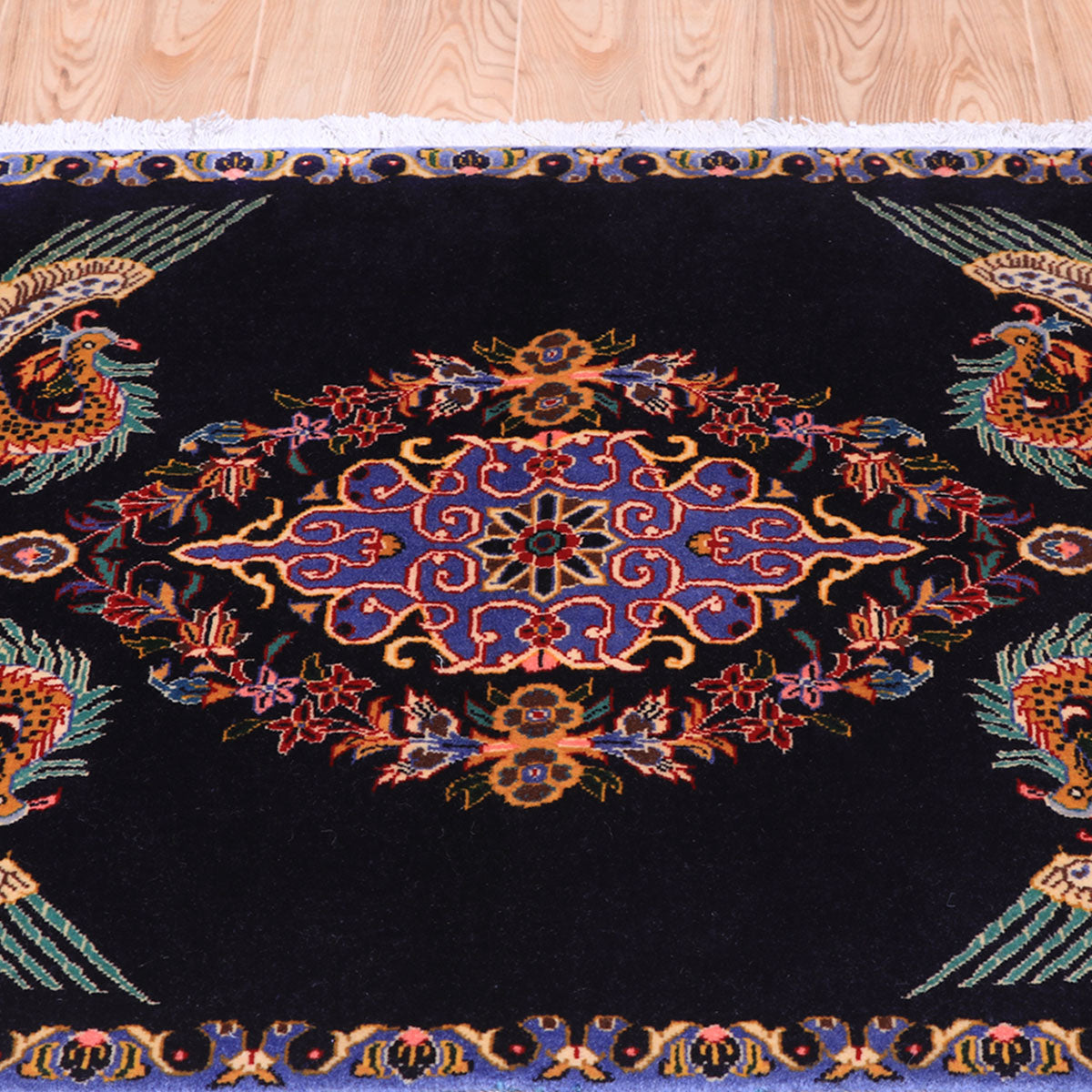 ペルシャ絨毯(イラン産)カーシャーン 94×73cm(FS-70048)
