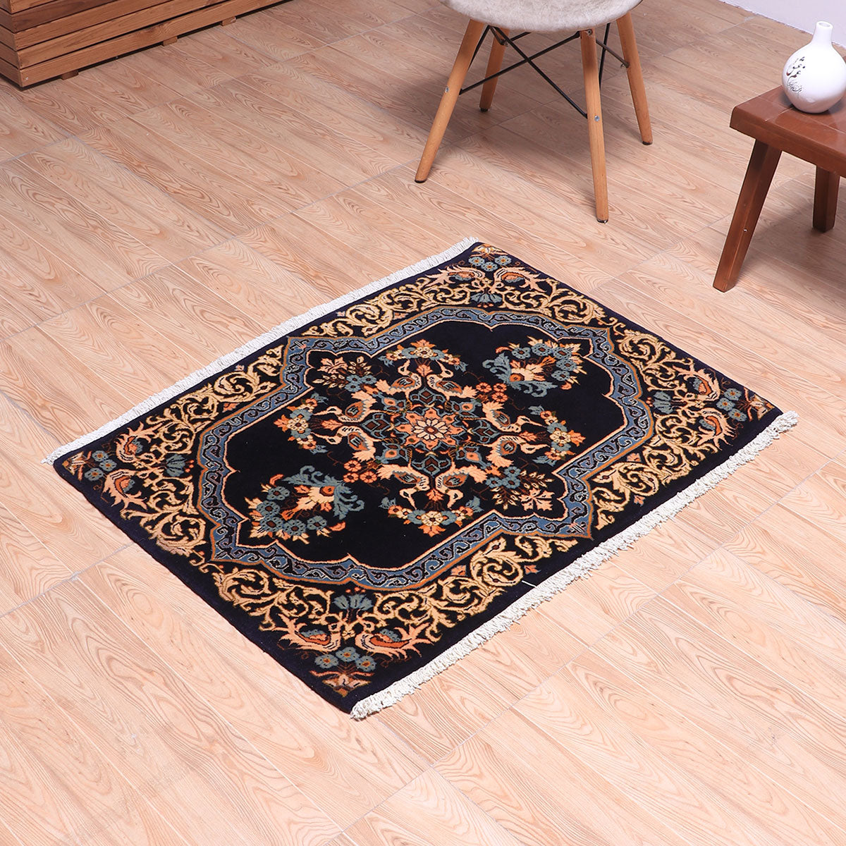 ペルシャ絨毯(イラン産)ケルマン 99×73cm(FS-70049)