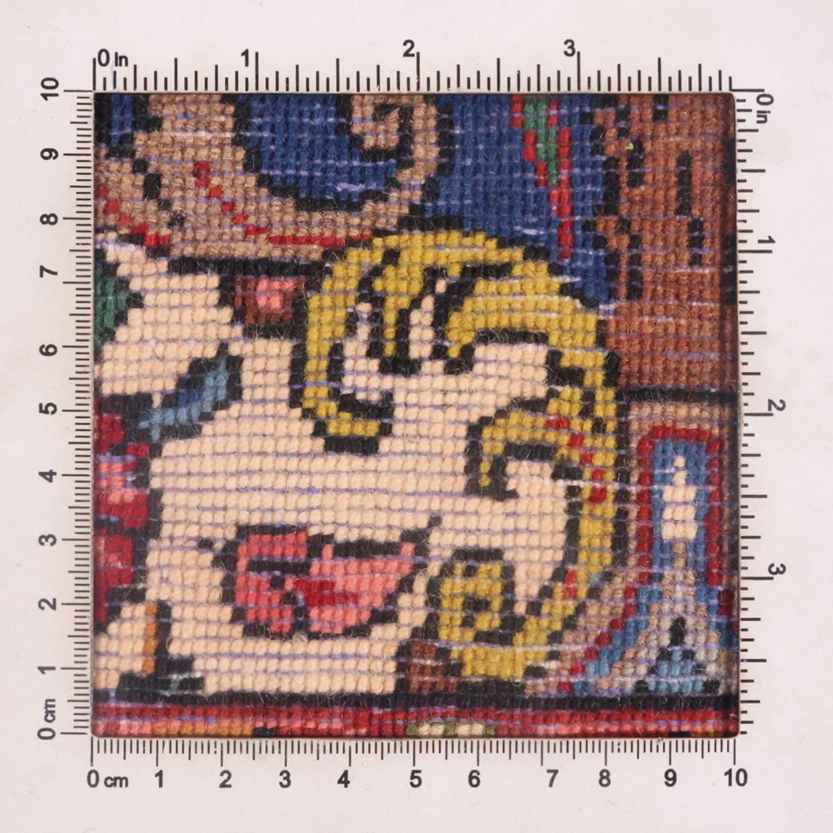ペルシャ絨毯(イラン産)イスファハンアンティーク 94×81cm(FS-70051)