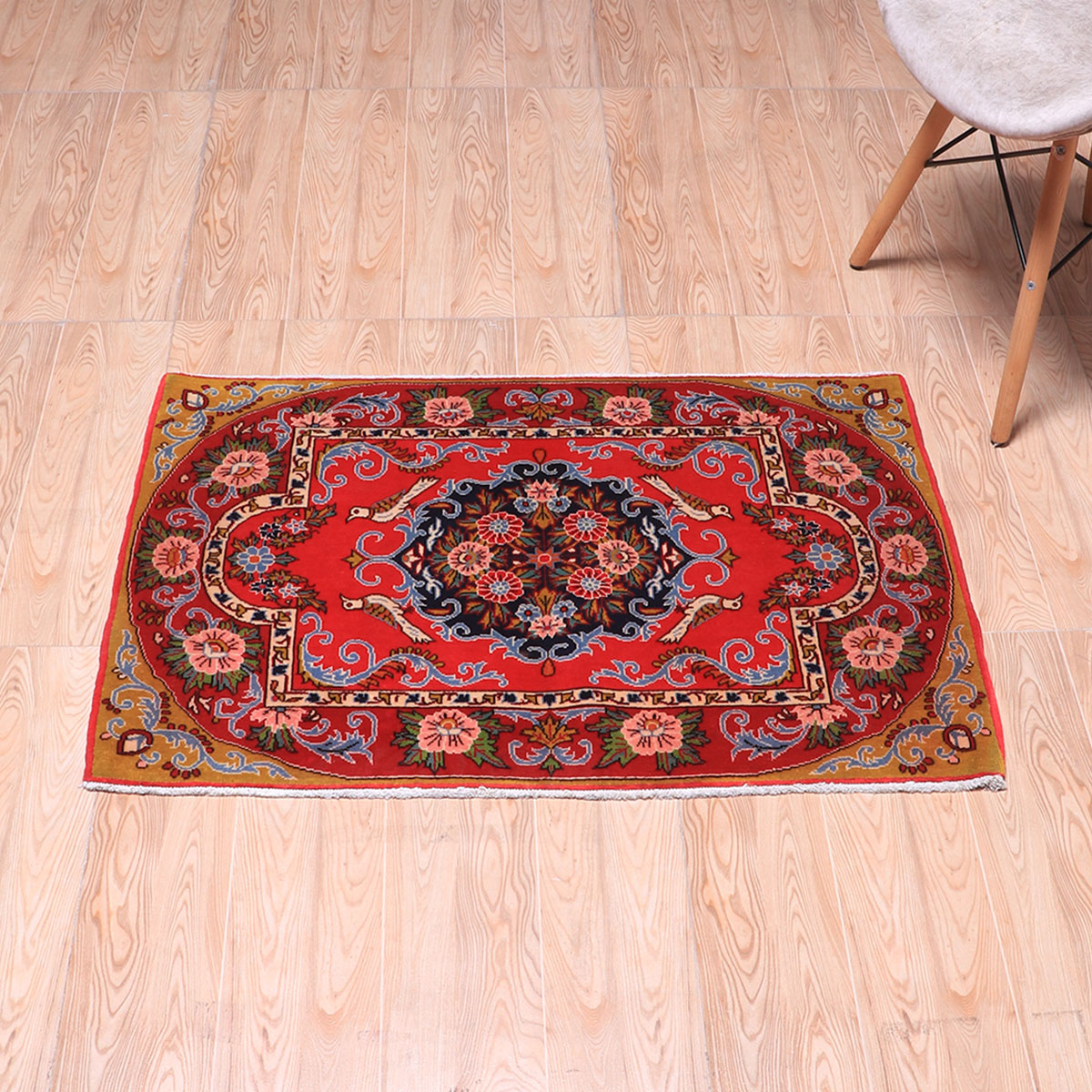 ペルシャ絨毯(イラン産)カーシャーン 97×67cm(FS-70052)