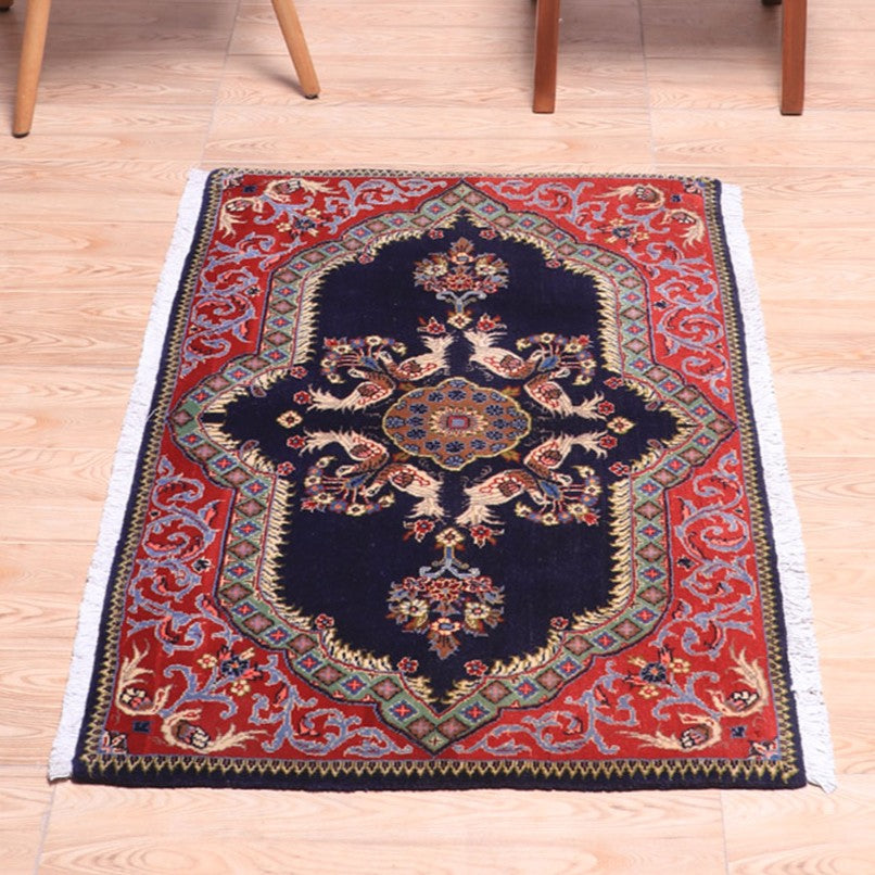 ペルシャ絨毯(イラン産)カーシャーン 101×67cm(FS-70054)
