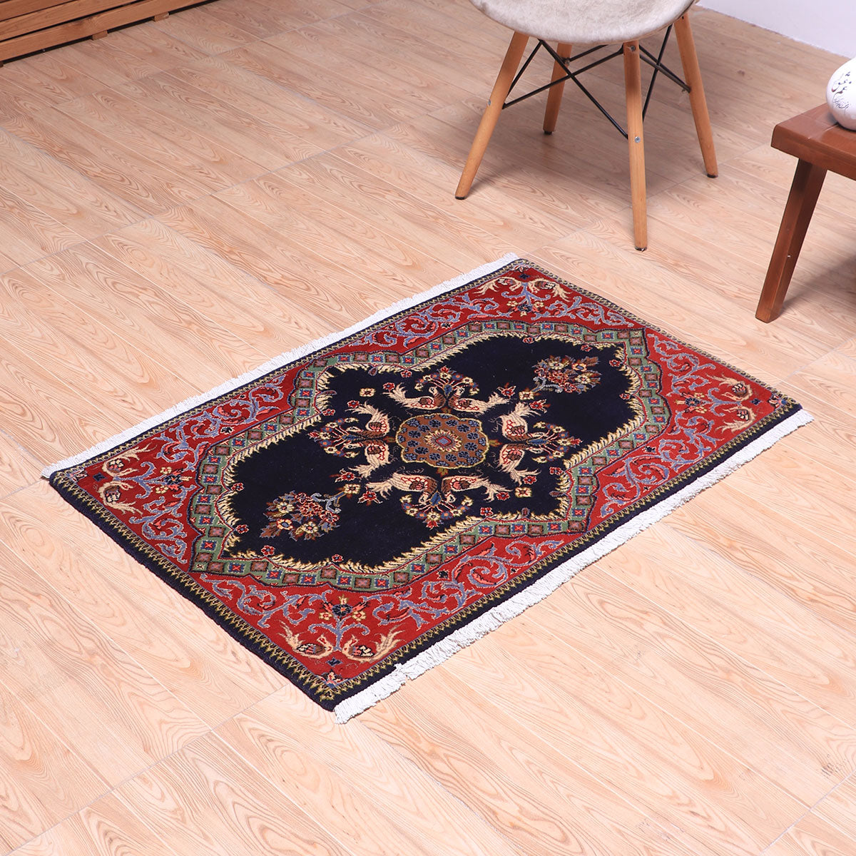 ペルシャ絨毯(イラン産)カーシャーン 101×67cm(FS-70054)