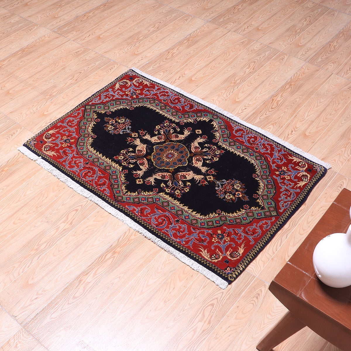 ペルシャ絨毯(イラン産)カーシャーン 101×67cm(FS-70054)