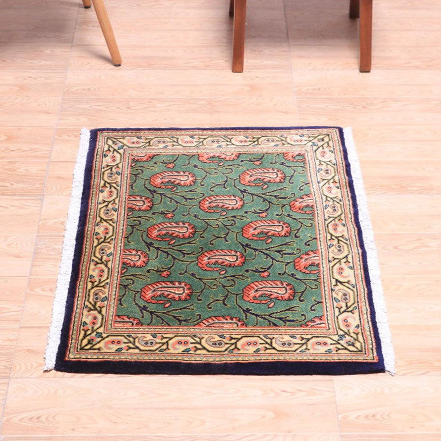 ペルシャ絨毯(イラン産)クム 87×61cm(FS-70056)