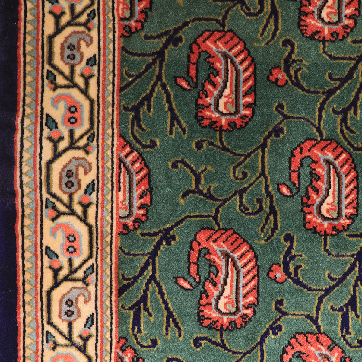 ペルシャ絨毯(イラン産)クム 87×61cm(FS-70056)