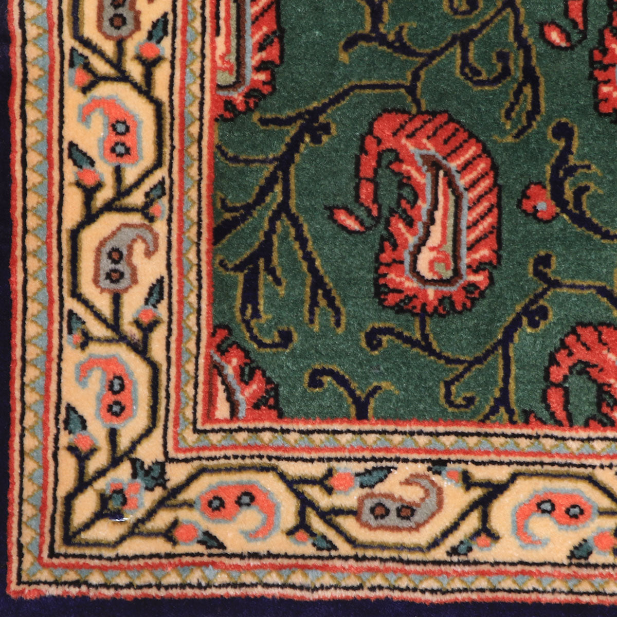 ペルシャ絨毯(イラン産)クム 87×61cm(FS-70056)