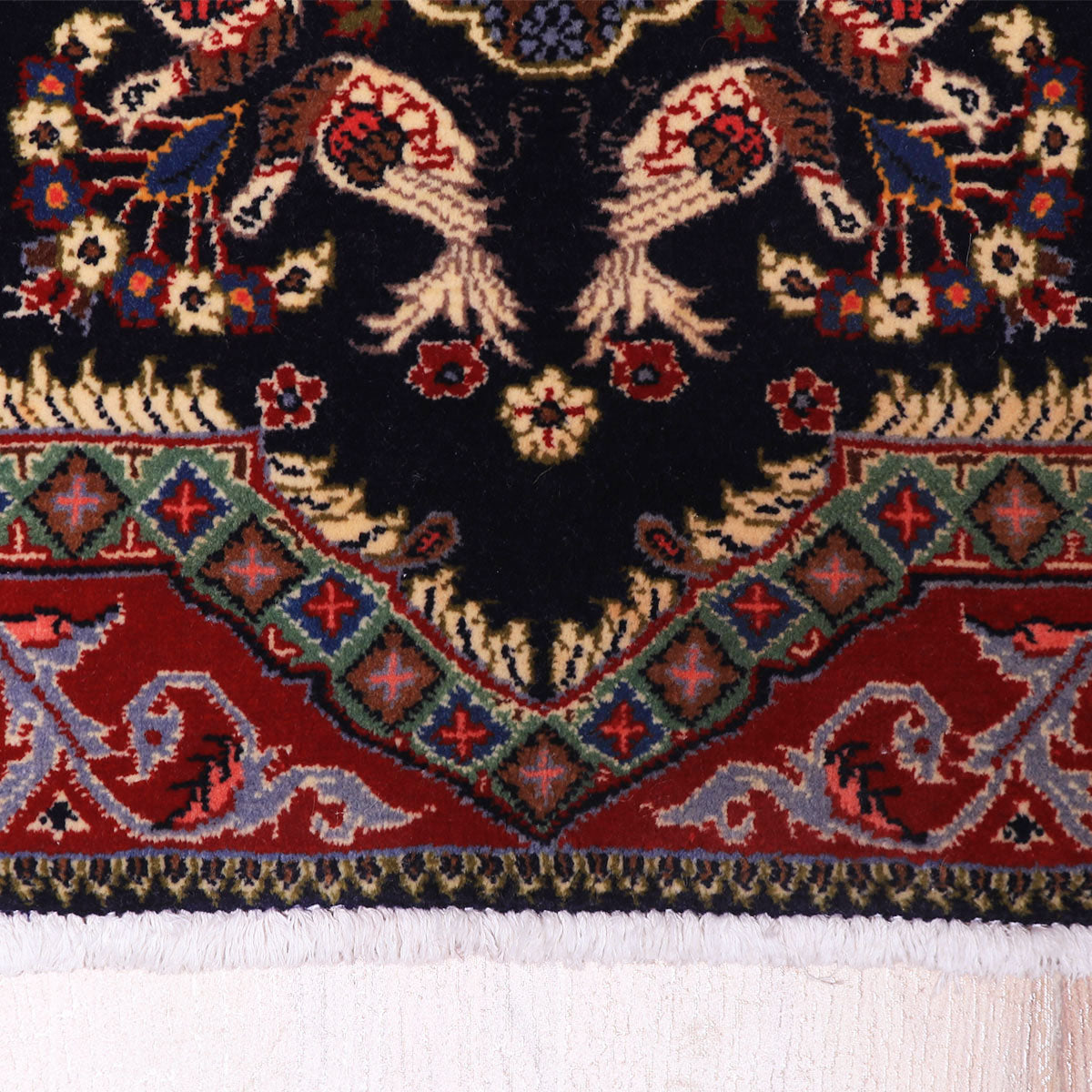 ペルシャ絨毯(イラン産)カーシャーン 102×63cm(FS-70057)