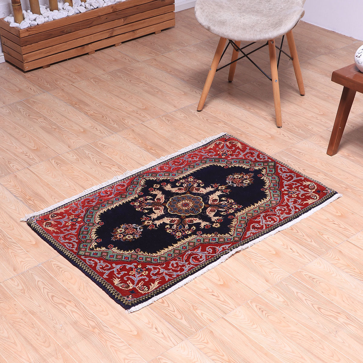 ペルシャ絨毯(イラン産)カーシャーン 102×63cm(FS-70057)