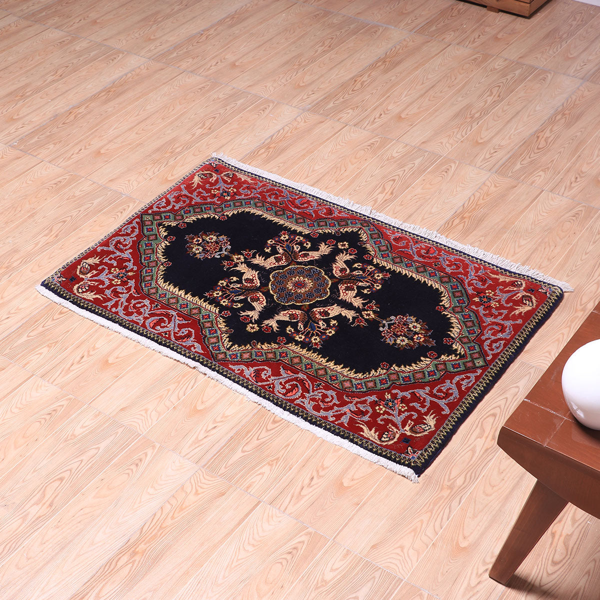 ペルシャ絨毯(イラン産)カーシャーン 102×63cm(FS-70057)