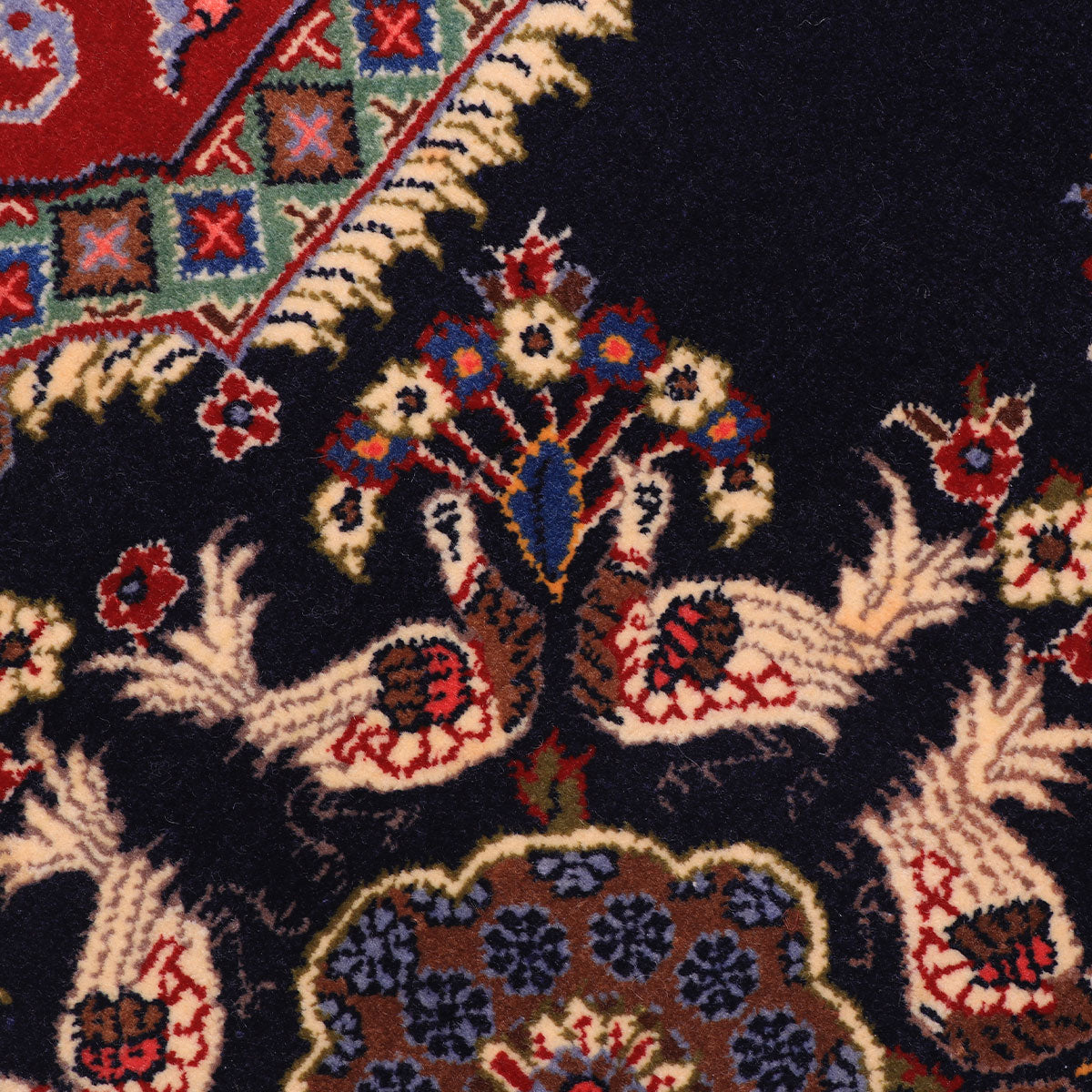 ペルシャ絨毯(イラン産)カーシャーン 102×63cm(FS-70057)