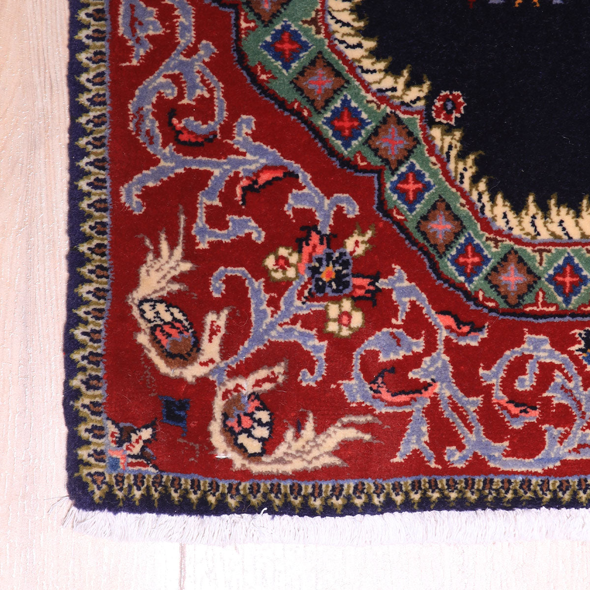 ペルシャ絨毯(イラン産)カーシャーン 102×63cm(FS-70057)