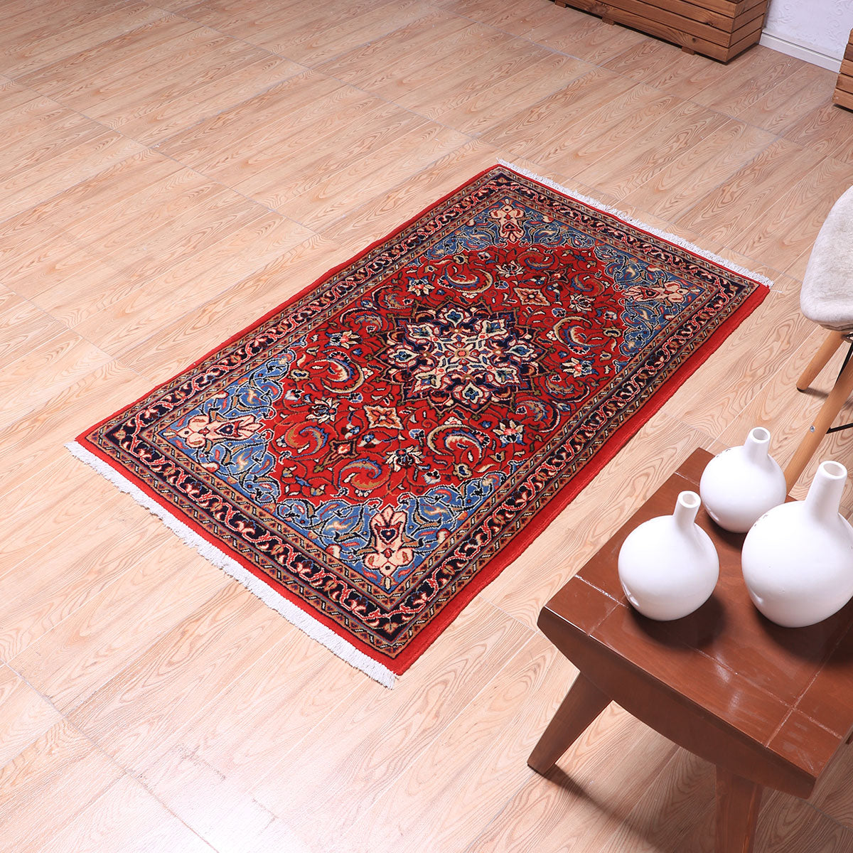 ペルシャ絨毯(イラン産)サルーク 132×79cm(FS-70058)