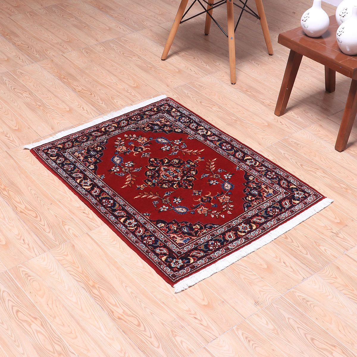 ペルシャ絨毯(イラン産)カーシャーン 91×70cm(FS-70059)