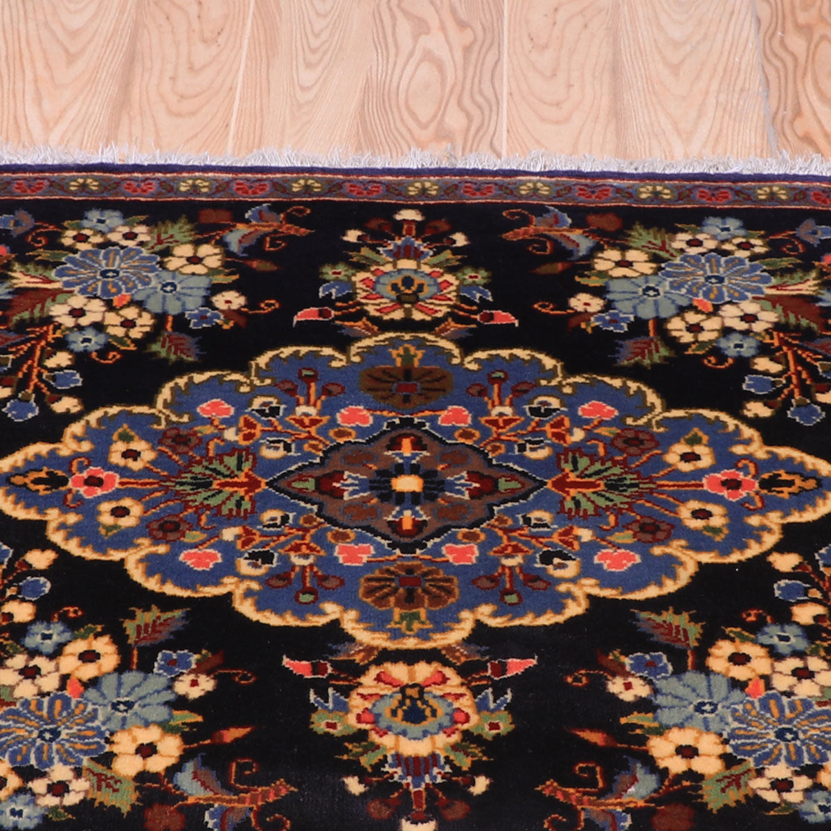 ペルシャ絨毯(イラン産)クム 102×67cm(FS-70060)