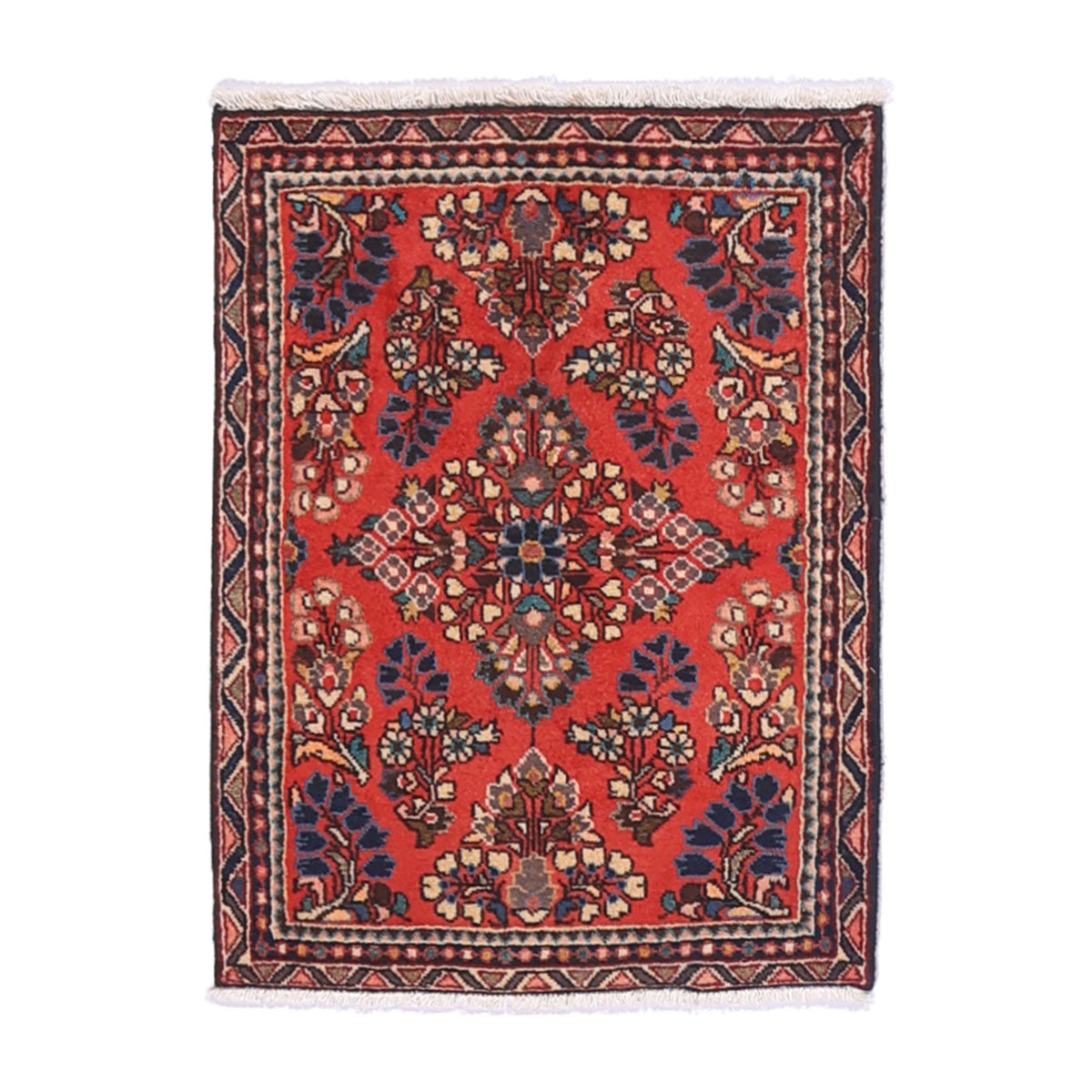 ペルシャ絨毯(イラン産)サルーク 75×56cm(FS-70064)