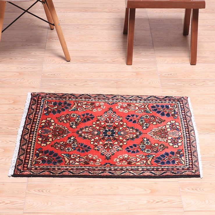 ペルシャ絨毯(イラン産)サルーク 75×56cm(FS-70064)