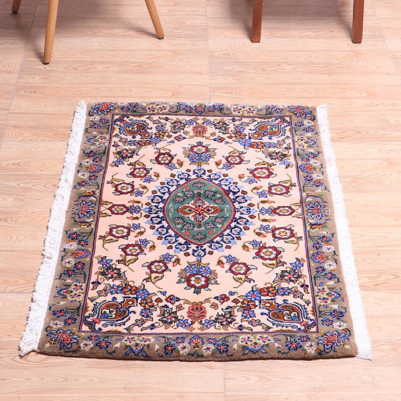 ペルシャ絨毯(イラン産)カーシャーン 100×67cm(FS-70066)