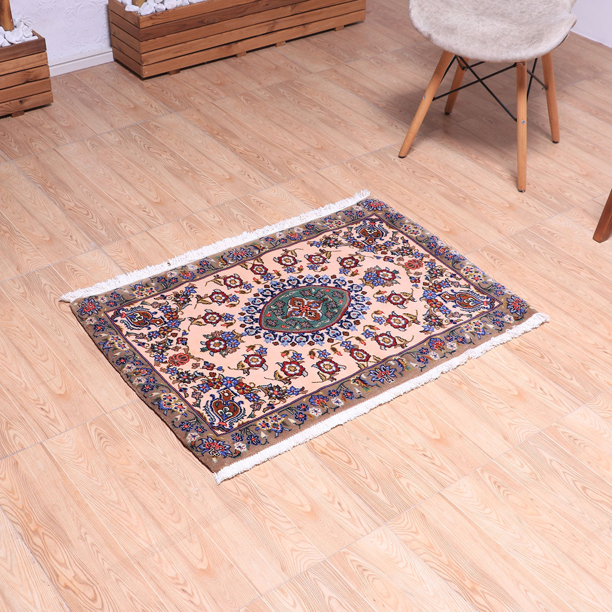 ペルシャ絨毯(イラン産)カーシャーン 100×67cm(FS-70066)