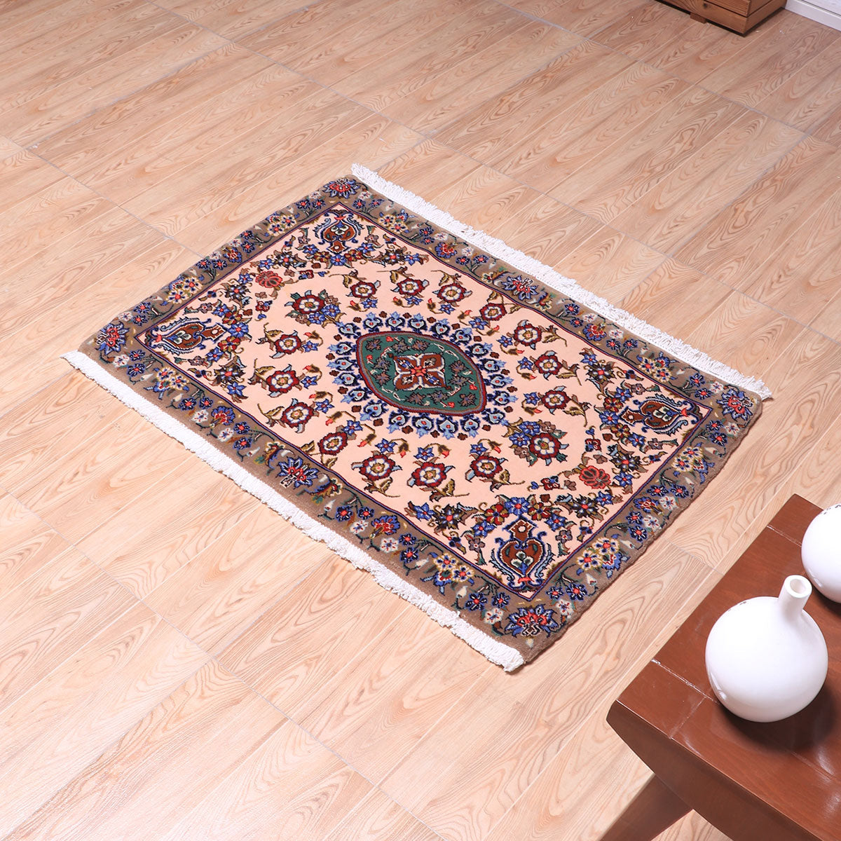ペルシャ絨毯(イラン産)カーシャーン 100×67cm(FS-70066)