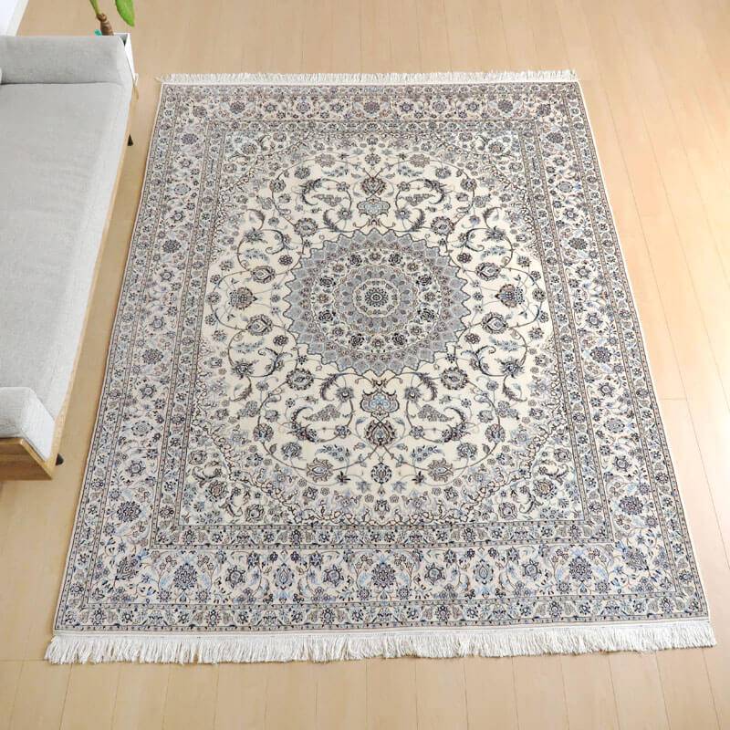 【在庫確保の予約受付中】高級ペルシャ絨毯ナイン産ハビビアン工房 263×209cm(FX-22172)