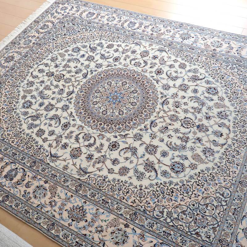 【在庫確保の予約受付中】高級ペルシャ絨毯ナイン産ハビビアン工房 260×205cm(FX-22178)
