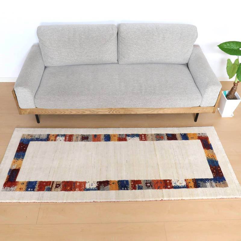 プレミアムギャッベ/ホシナマイ(カシュクリ) 200×81cm(HL-10867)