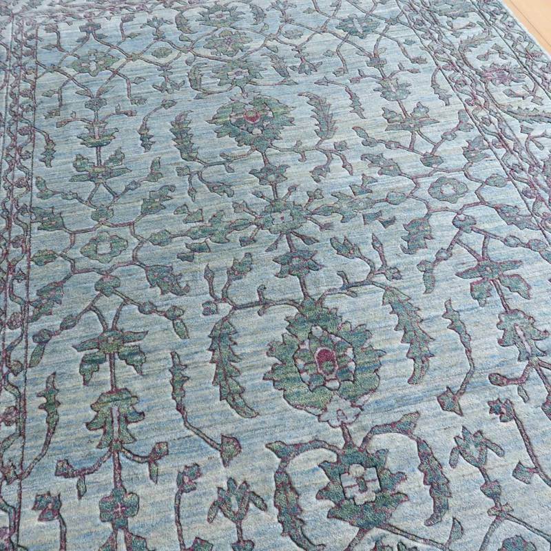 プレミアムギャッベ/ホシナマイ(ルリバフ) 242×171cm(HL-10895)