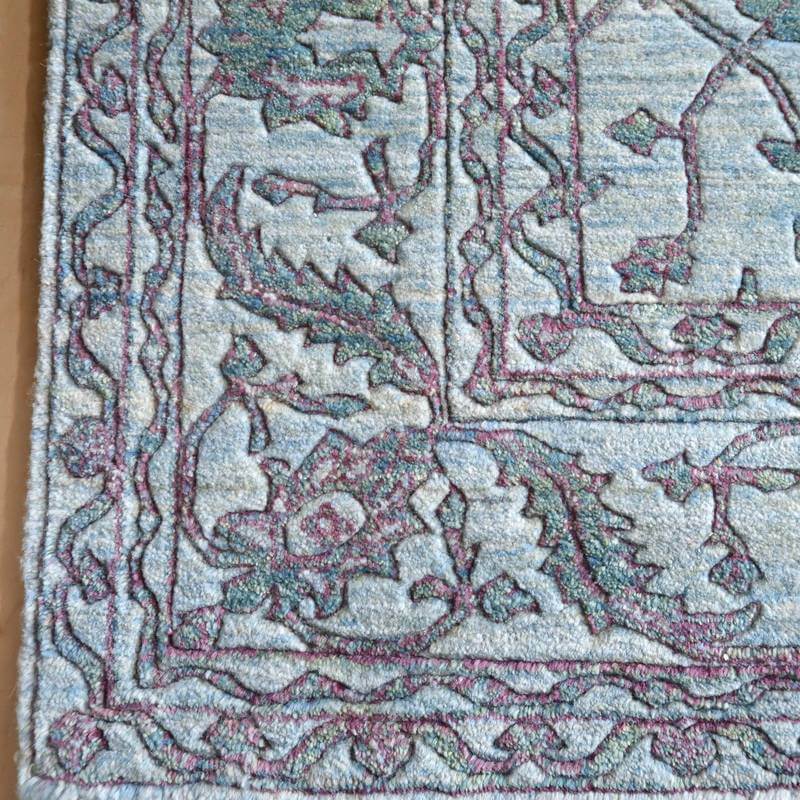 プレミアムギャッベ/ホシナマイ(ルリバフ) 242×171cm(HL-10895)