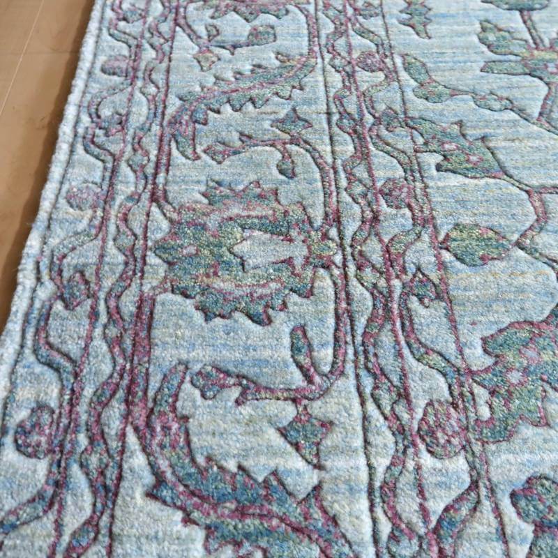 プレミアムギャッベ/ホシナマイ(ルリバフ) 242×171cm(HL-10895)