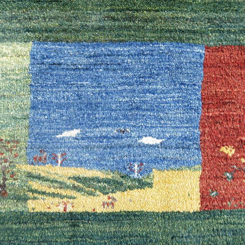 プレミアムギャッベ/ホシナマイ(ルリバフ) 208×135cm(HL-11097)