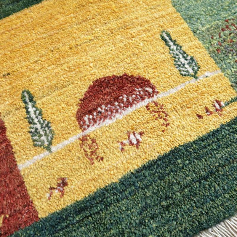 プレミアムギャッベ/ホシナマイ(ルリバフ) 208×135cm(HL-11097)