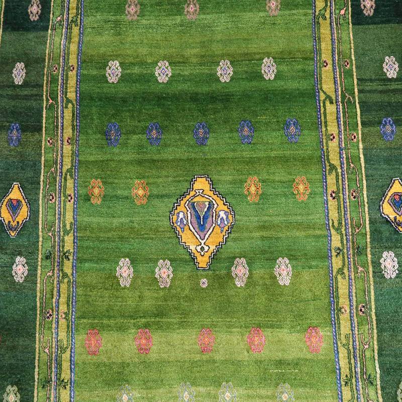 プレミアムギャッベ/ホシナマイ(ルリバフ) 248×176cm(HL-11346)