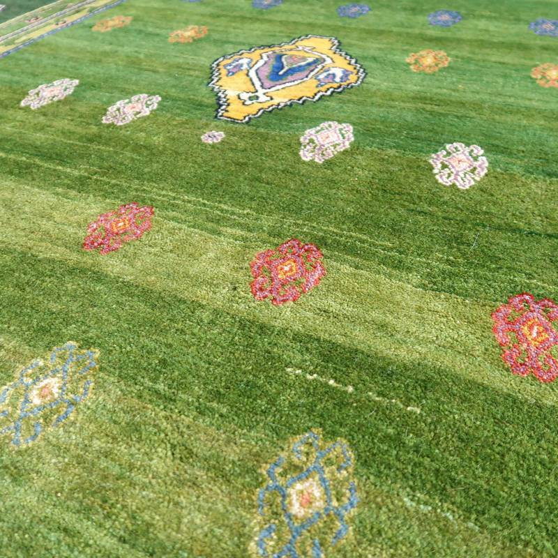 プレミアムギャッベ/ホシナマイ(ルリバフ) 248×176cm(HL-11346)