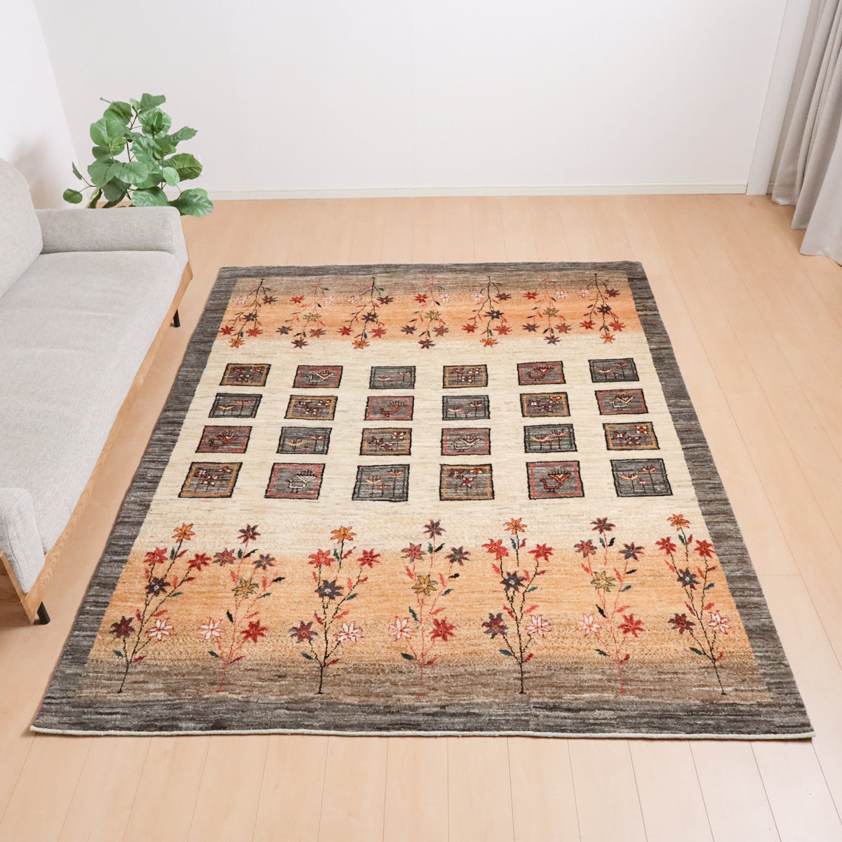 ギャッベ(ルリバフ) 249×200cm(HL-12052)