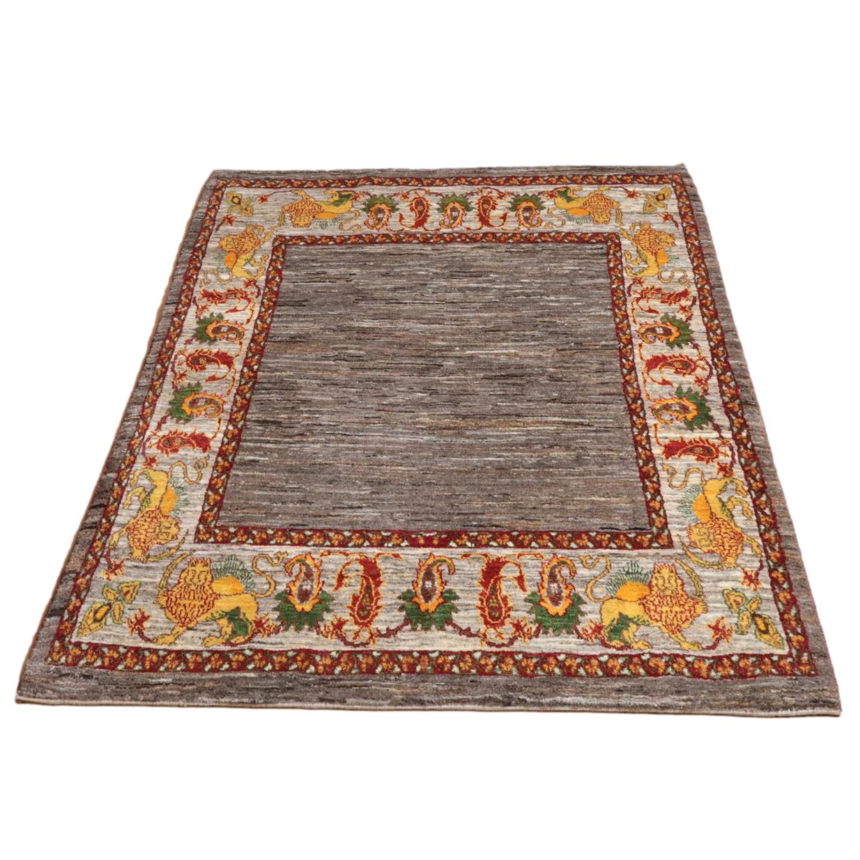 ギャッベ(ルリバフ) 203×154cm(HL-12068)