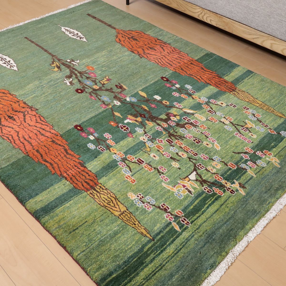 ギャッベ(ルリバフ) 204×150cm(HL-12158)