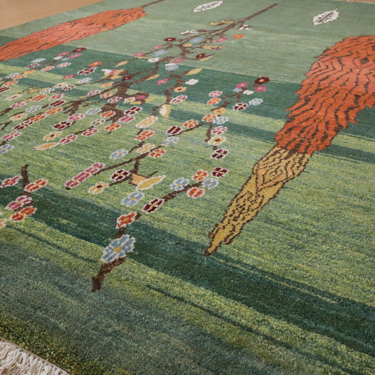 ギャッベ(ルリバフ) 204×150cm(HL-12158)