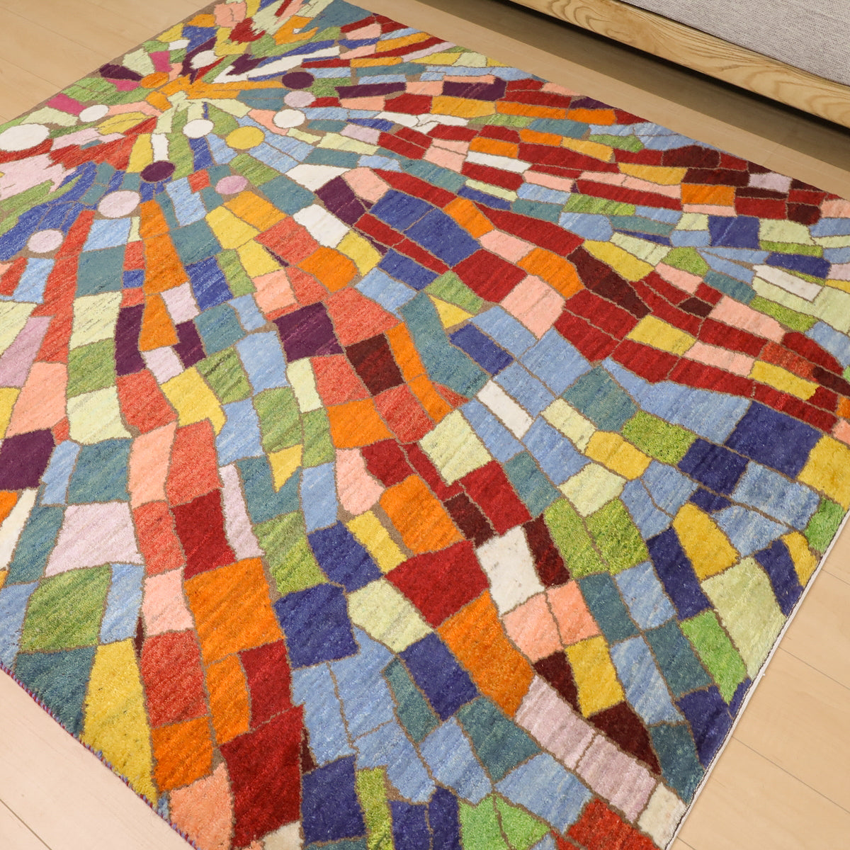 ギャッベ(ルリバフ) 185×165cm(HL-12397)