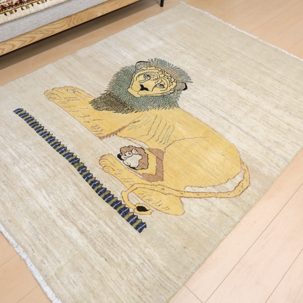 ギャッベ(ルリバフ) 196×143cm(HL-12431)