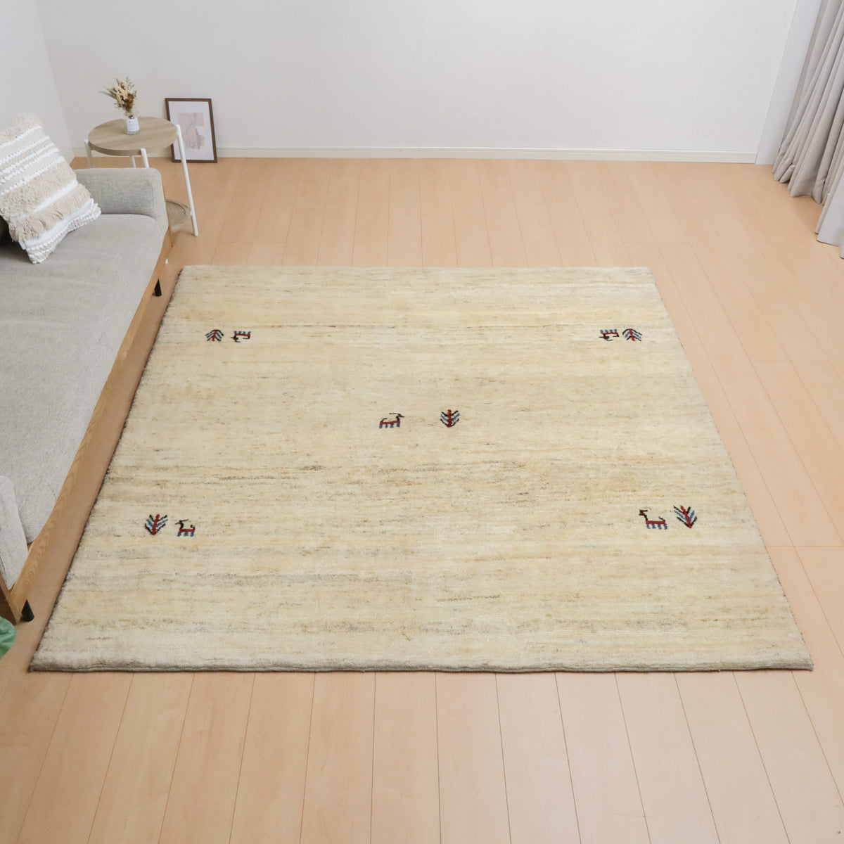 ギャッベ(カシュクリ) 200×200cm(HL-12446)